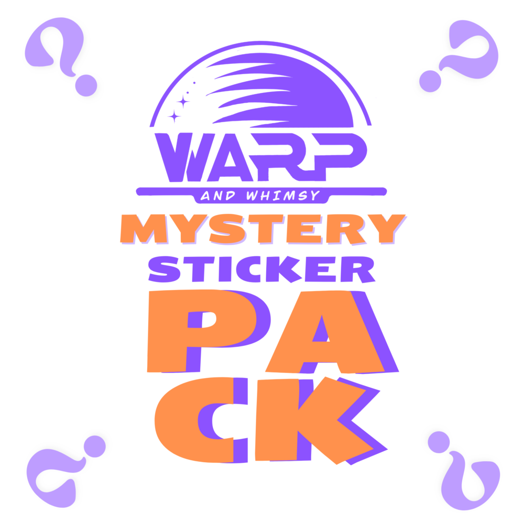 Warp & Whimsy sci-fi and video game sticker pack collection by Dashrendaring